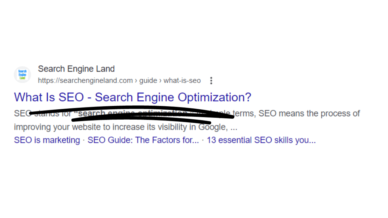 title tag explained on a google search 